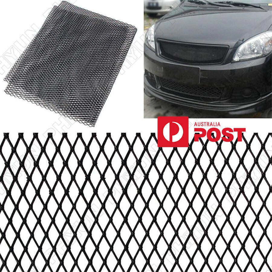 Bumper Grille Mesh Net Vent for Universal Vehicles (40"x13", 4x8mm Rhombus)