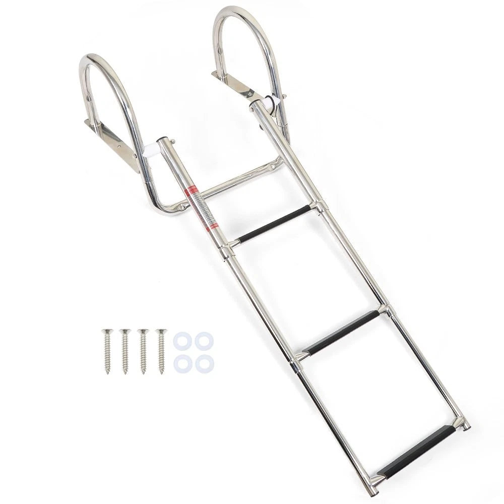 Stainless Steel Telescoping Dock Ladder for Boat (2/3/4/5 Steps)