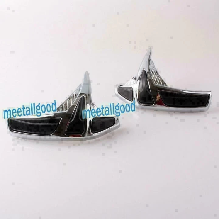 Set of 2 Chrome Fairing Saddlebag Front Scuff Protectors for Honda GL1800 (2001–2011)