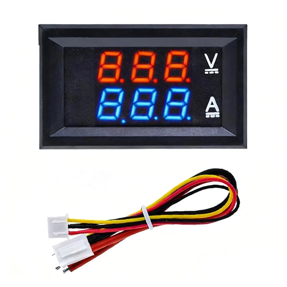LED Digital Voltmeter Ammeter DC 0-100V 10A for Universal Use (0-100V)