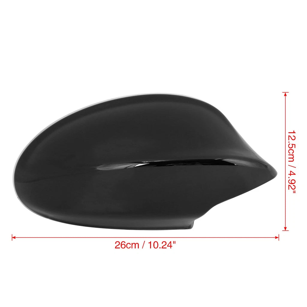 Rear View Mirror Cover Cap Glossy Black for BMW E90 E91 (2005–2008)