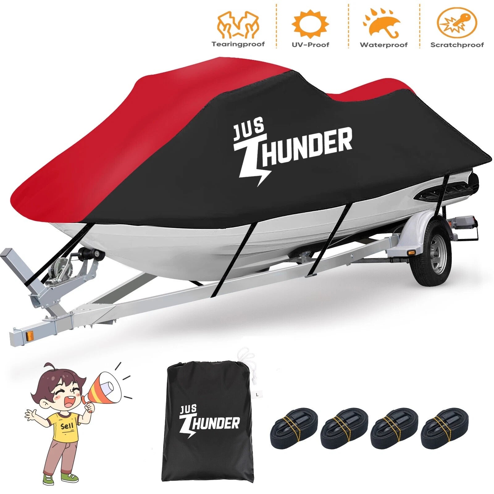 Jet Ski Cover for Seadoo Yamaha (Waterproof, UV, Heavy Duty)
