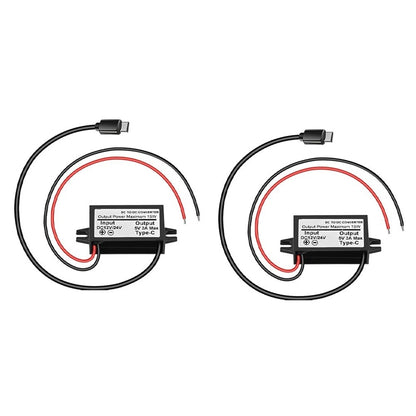 USB C Power Converter for 12V/24V DC Input to 5V Output Max 3A
