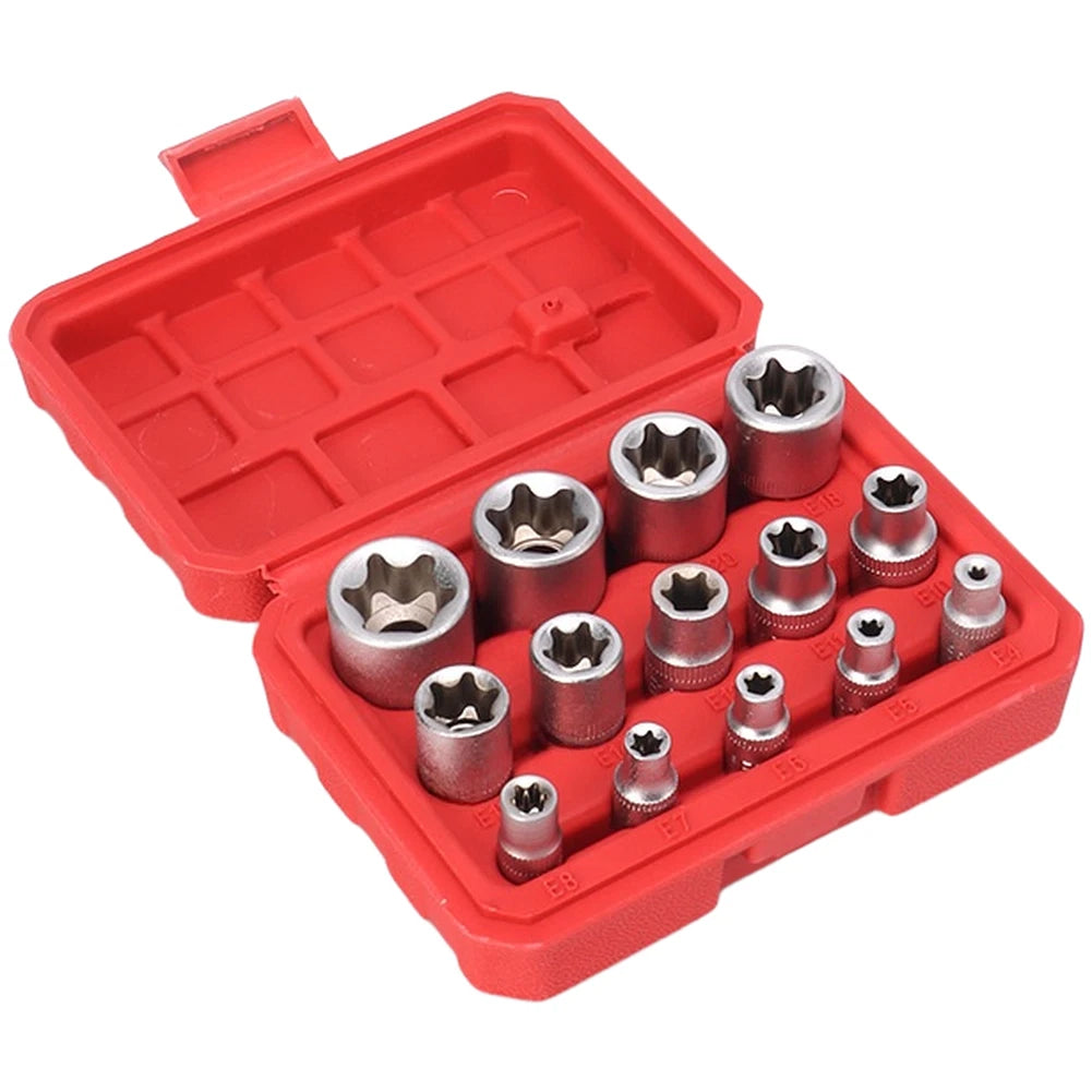 14-Piece Metric Socket Set for Automotive Standard Fasteners