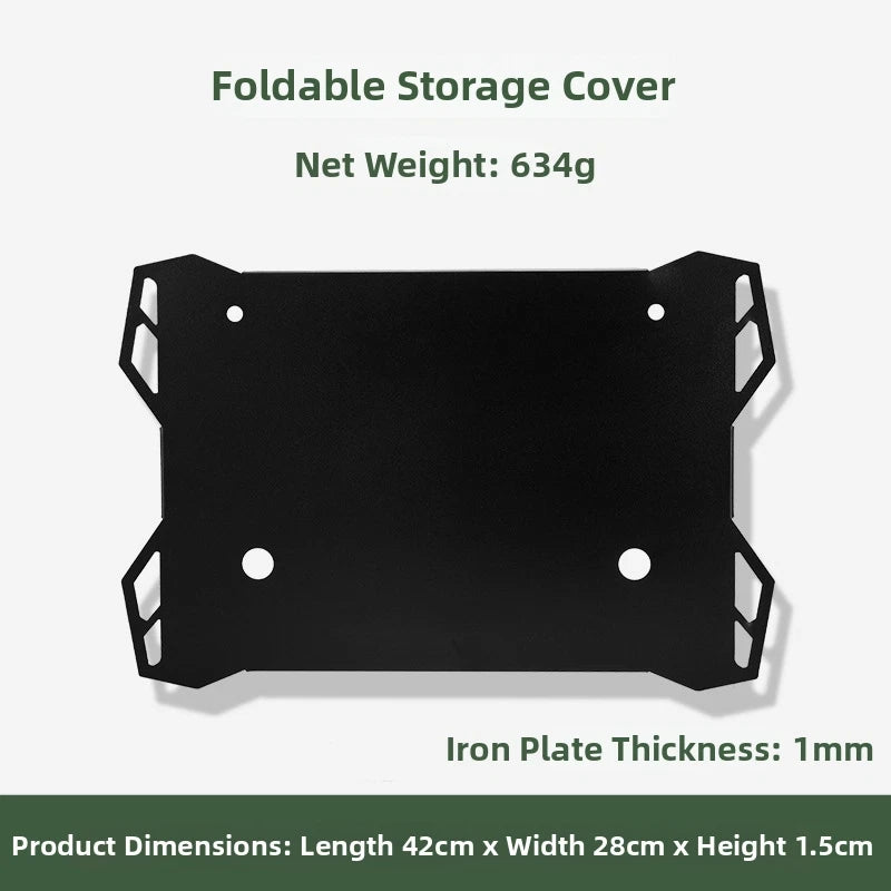 Foldable Camping Table with Storage for Outdoor Use (42x28x1.5cm)