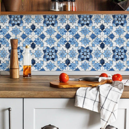 12Pcs Matte Floral Wall Tile Stickers for Wall Use