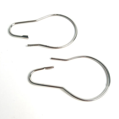 12X Stainless Steel Anti-Rust Shower Curtain Rings and Hooks