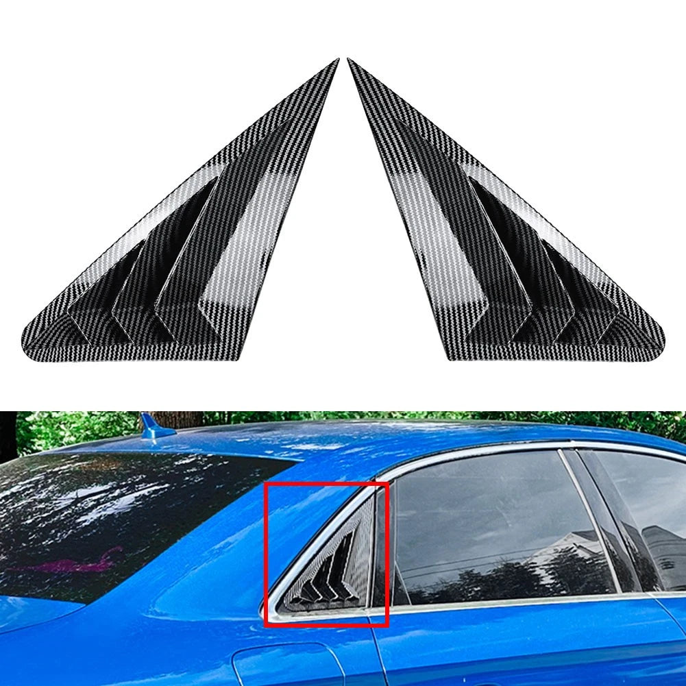 Carbon Look Rear Window Louver Shutter Cover for Audi A3 S3 RS3 (2014–2020)