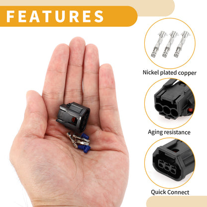 3 Pin Fog Light DRL Lamp Connector Plug for Honda Civic (2016–2019)