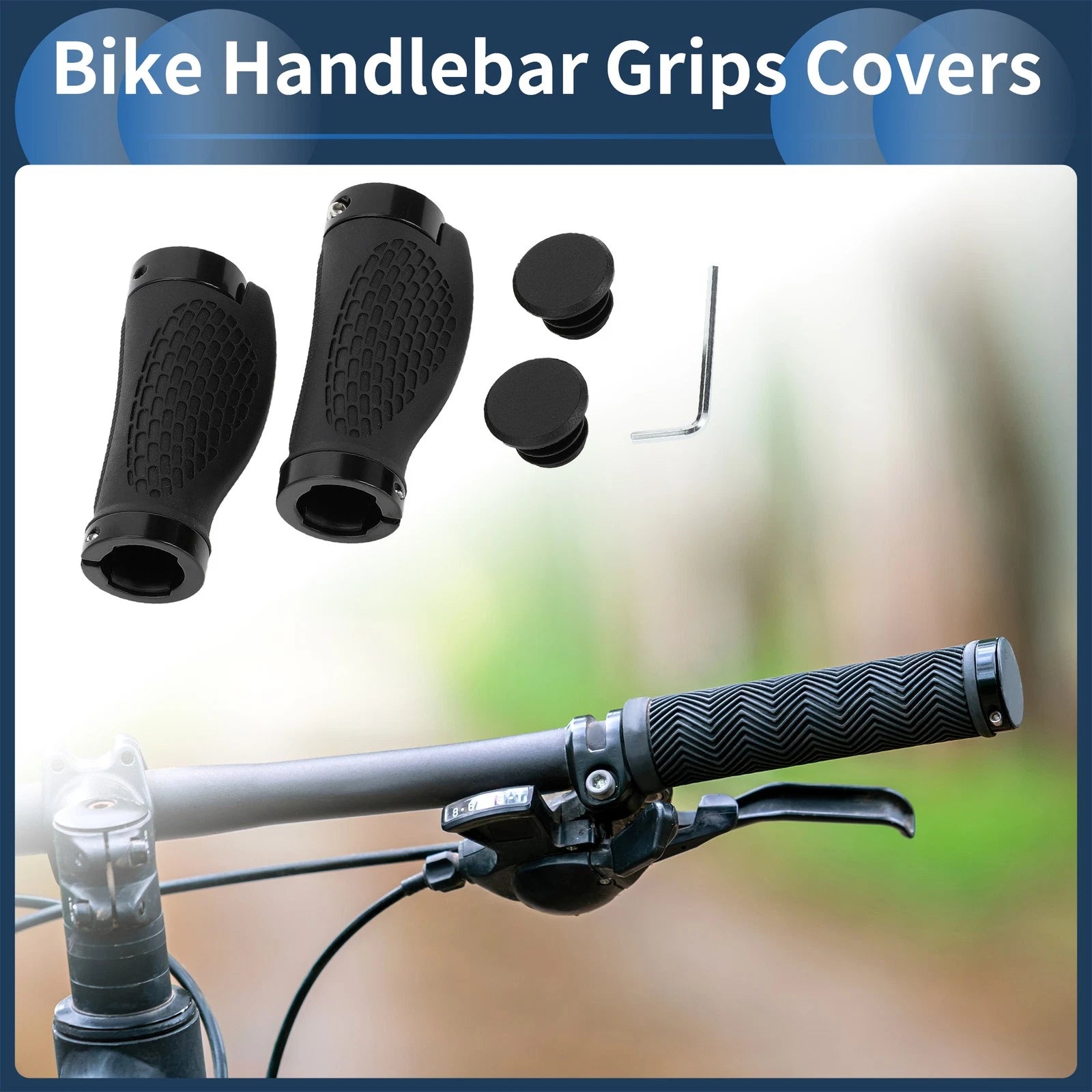 Handlebar Grips Cover 95mm Non Slip End Protector Rubber Black for Yamaha (1990–2018)