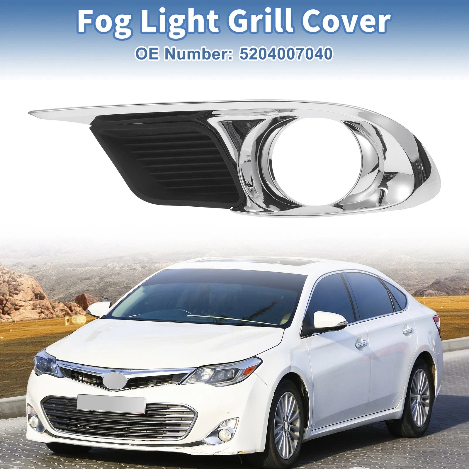 Front Left Fog Light Grill Replacement for Toyota Avalon (2011–2012)