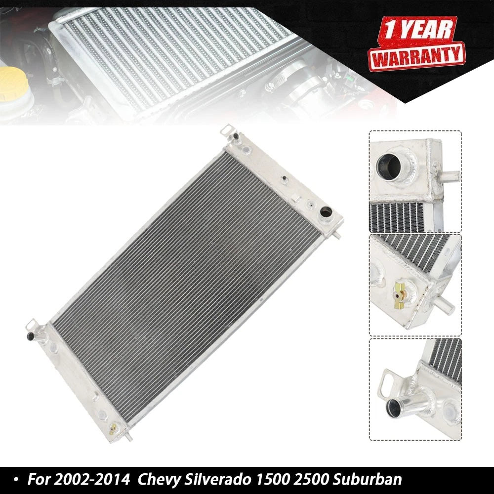 34'' 3 Row Radiator for Chevy Silverado 1500 2500 Suburban CU2370 (2002–2014)