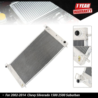 34'' 3 Row Radiator for Chevy Silverado 1500 2500 Suburban CU2370 (2002–2014)