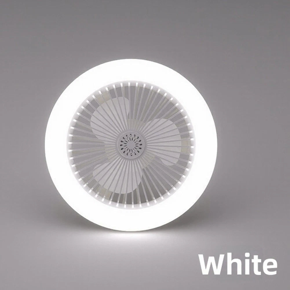 Ceiling Fan Light E27 Compatible for Indoor Use - 3 Fan Settings, 3 Light Modes