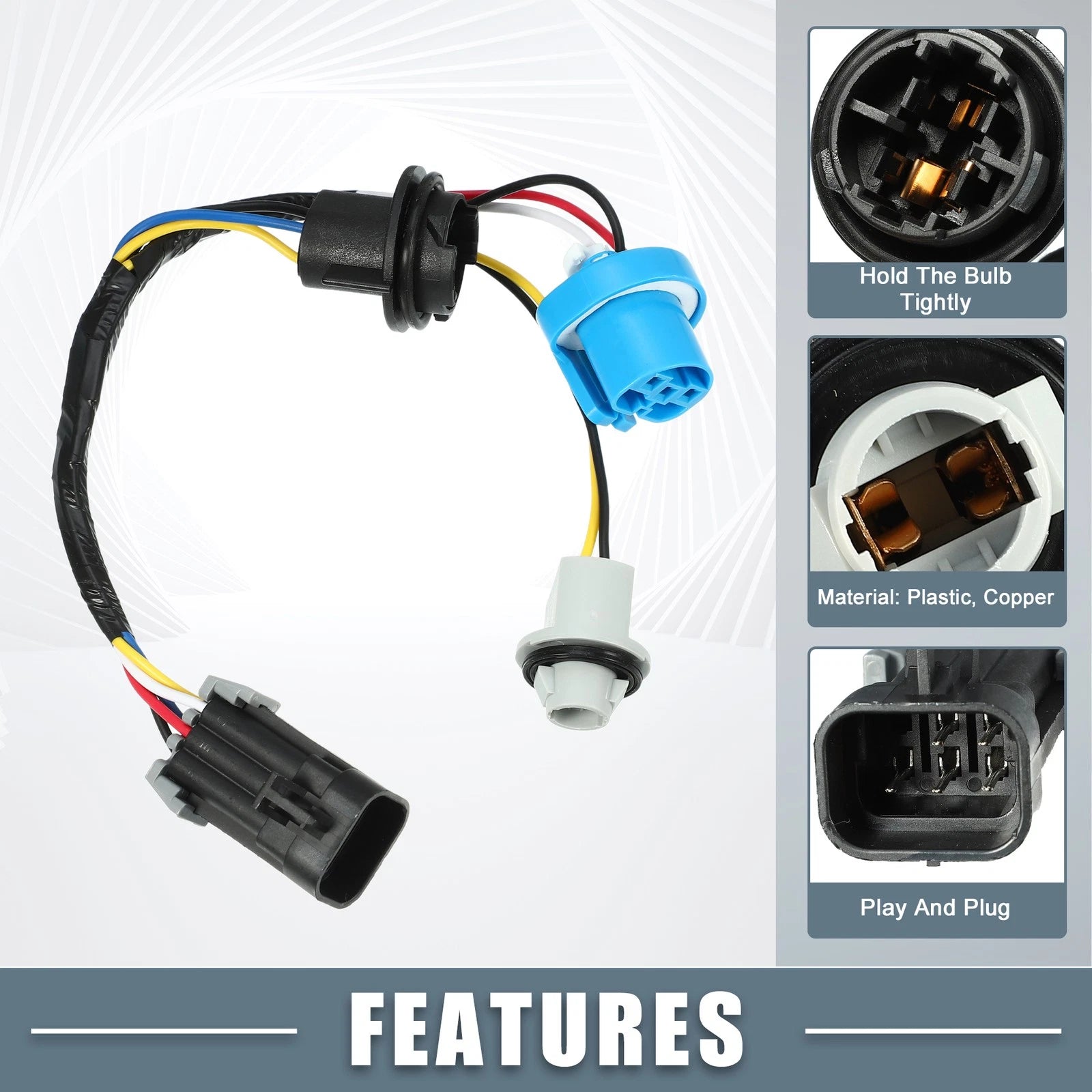 Light Wiring Socket Adapter 2Pcs Replacement for Chevrolet Cobalt (2005–2009)