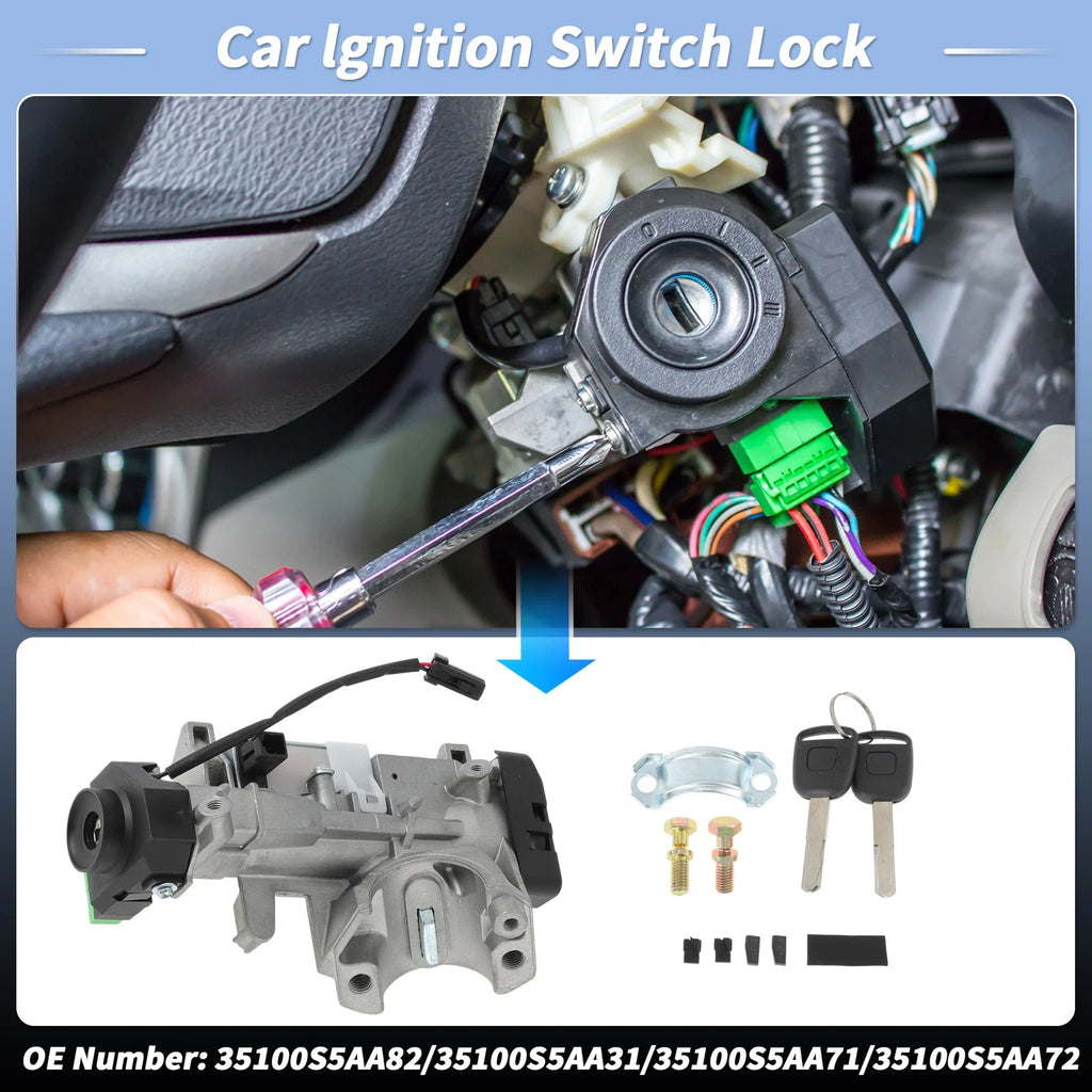 Ignition Lock Cylinder with 2 Keys for Honda Civic 1.3L (2003–2005)