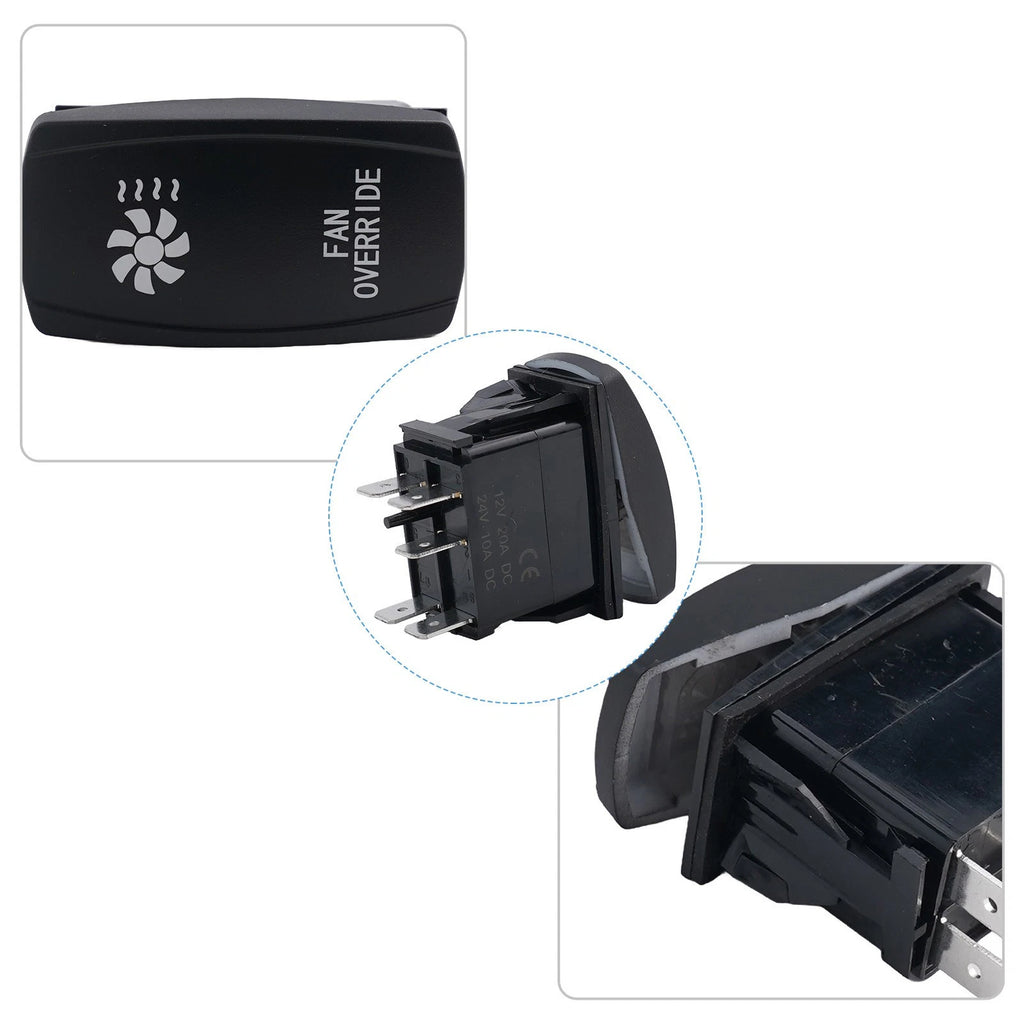 Rocker Switch for ATV UTV (IP66, Red LED)
