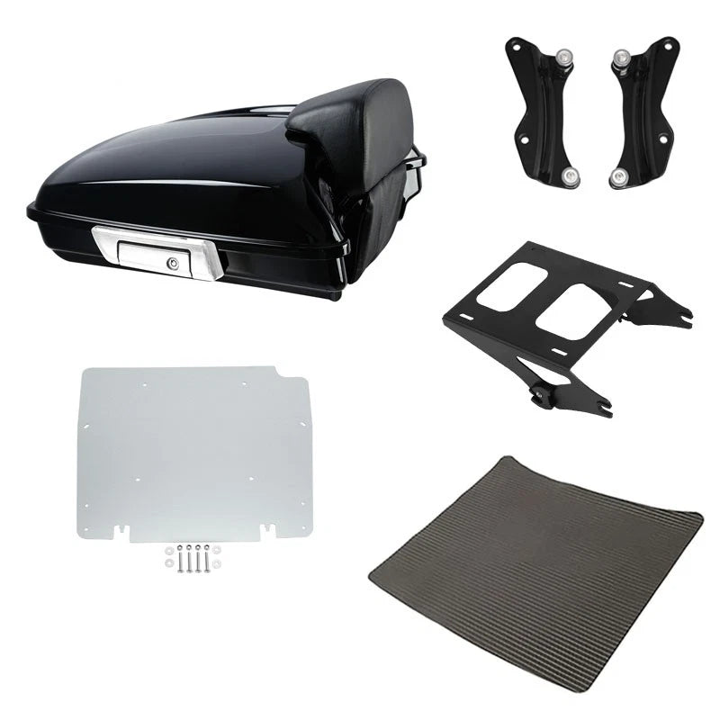 Razor Trunk Backrest Pad Rack Docking Plate for Harley Street Glide (2014–2026)