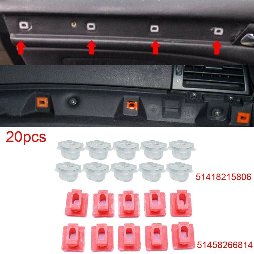 20x Interior Dash Trim Moulding Clips for BMW 3 Series E46 E90 E91