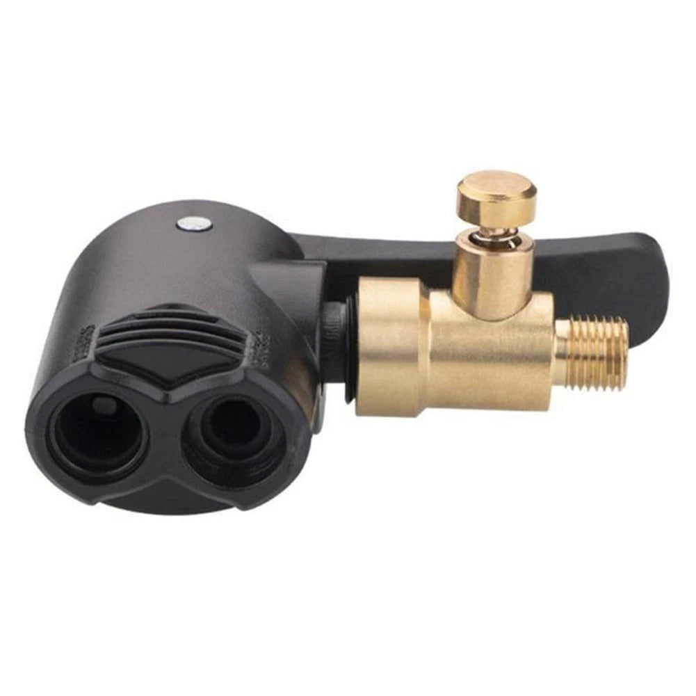 ABS Plastic + Brass Car Tire Inflator Pump Hose Nozzle Adapter