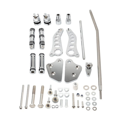 Chrome Forward Controls Footpegs Levers for Harley Dyna (2006–2017)