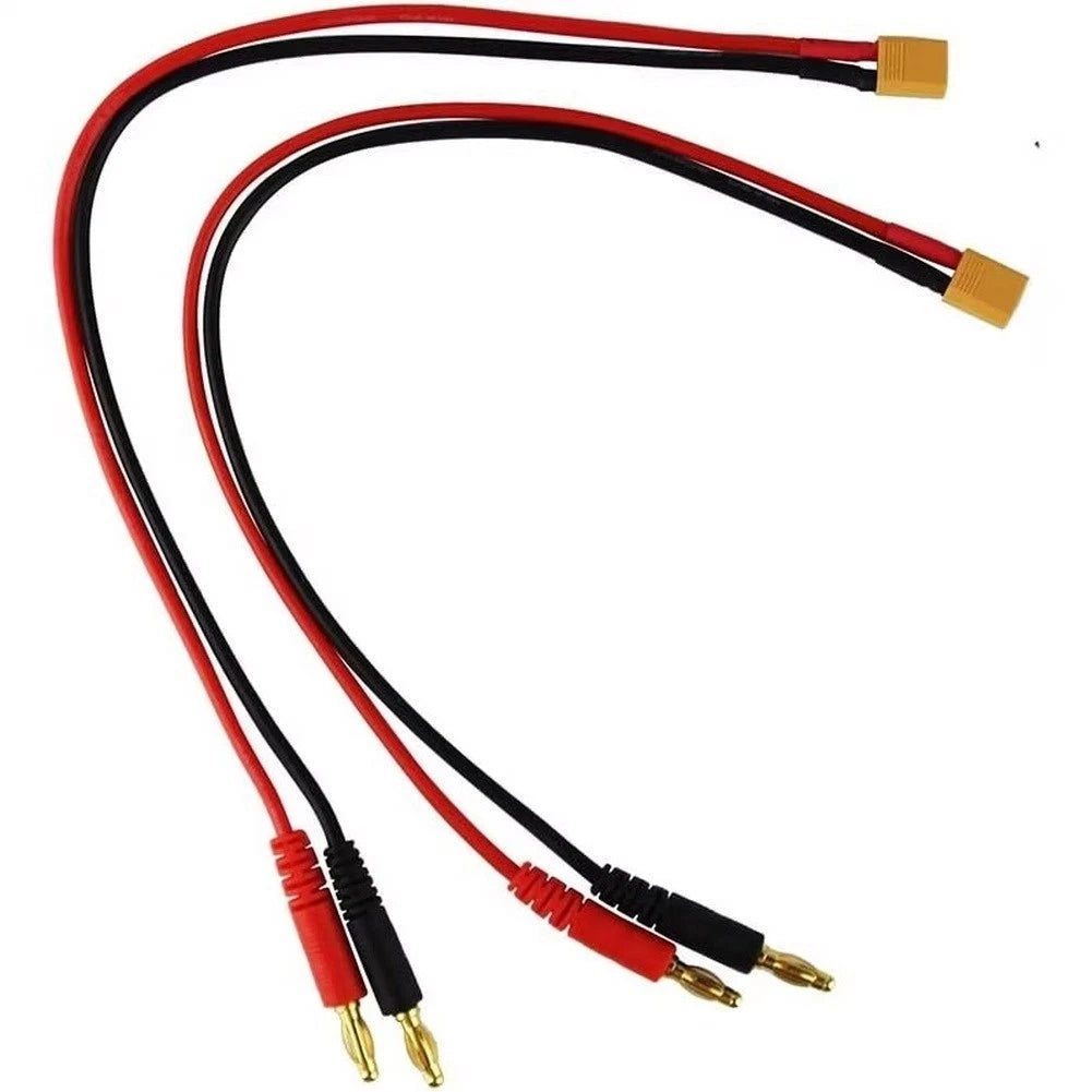 Silicone RC Battery Charging Cable 30cm 16AWG XT30 to 4.0mm Banana