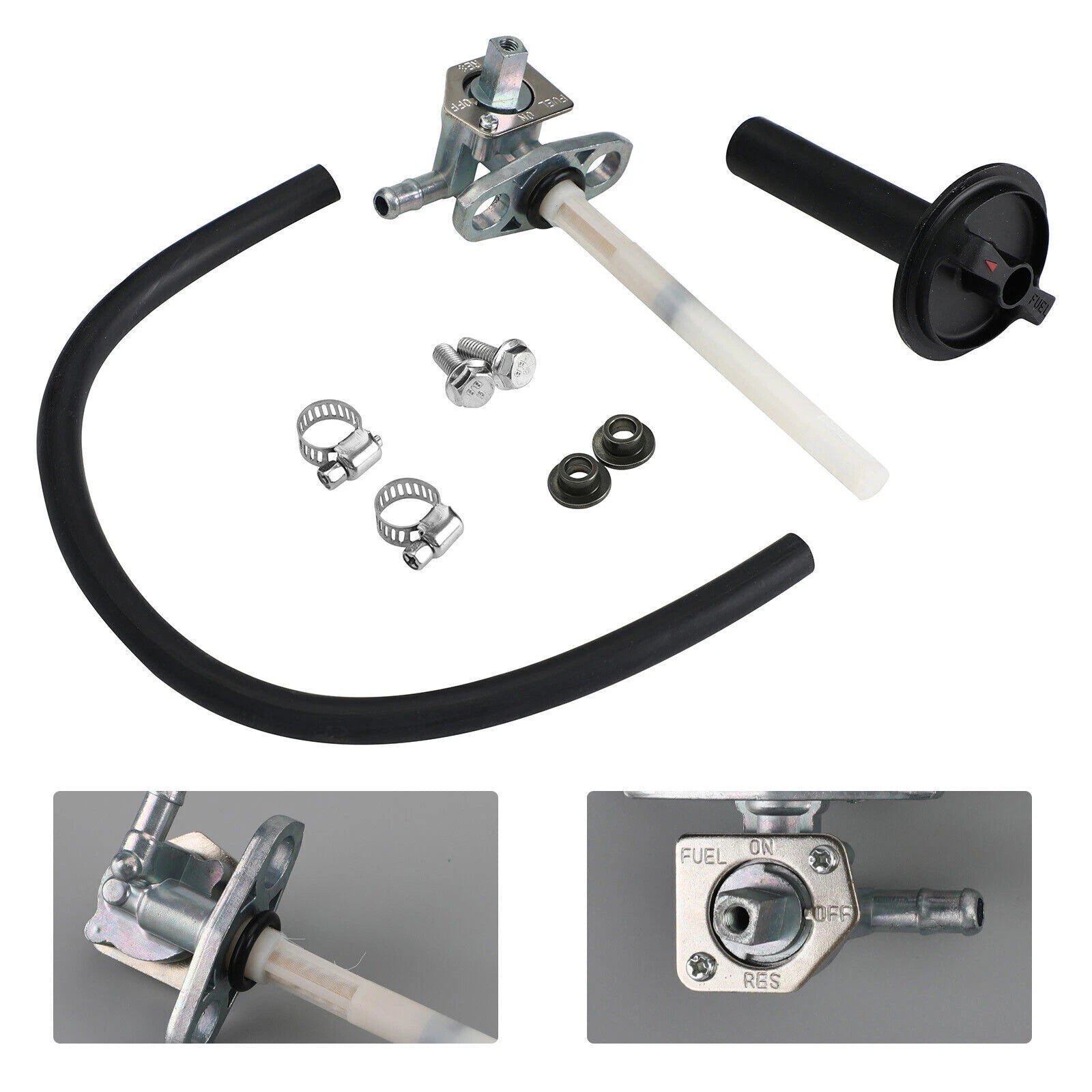 Fuel Gas Petcock Valve & Lever for Honda Recon 250 Rancher 350 Foreman 500 T