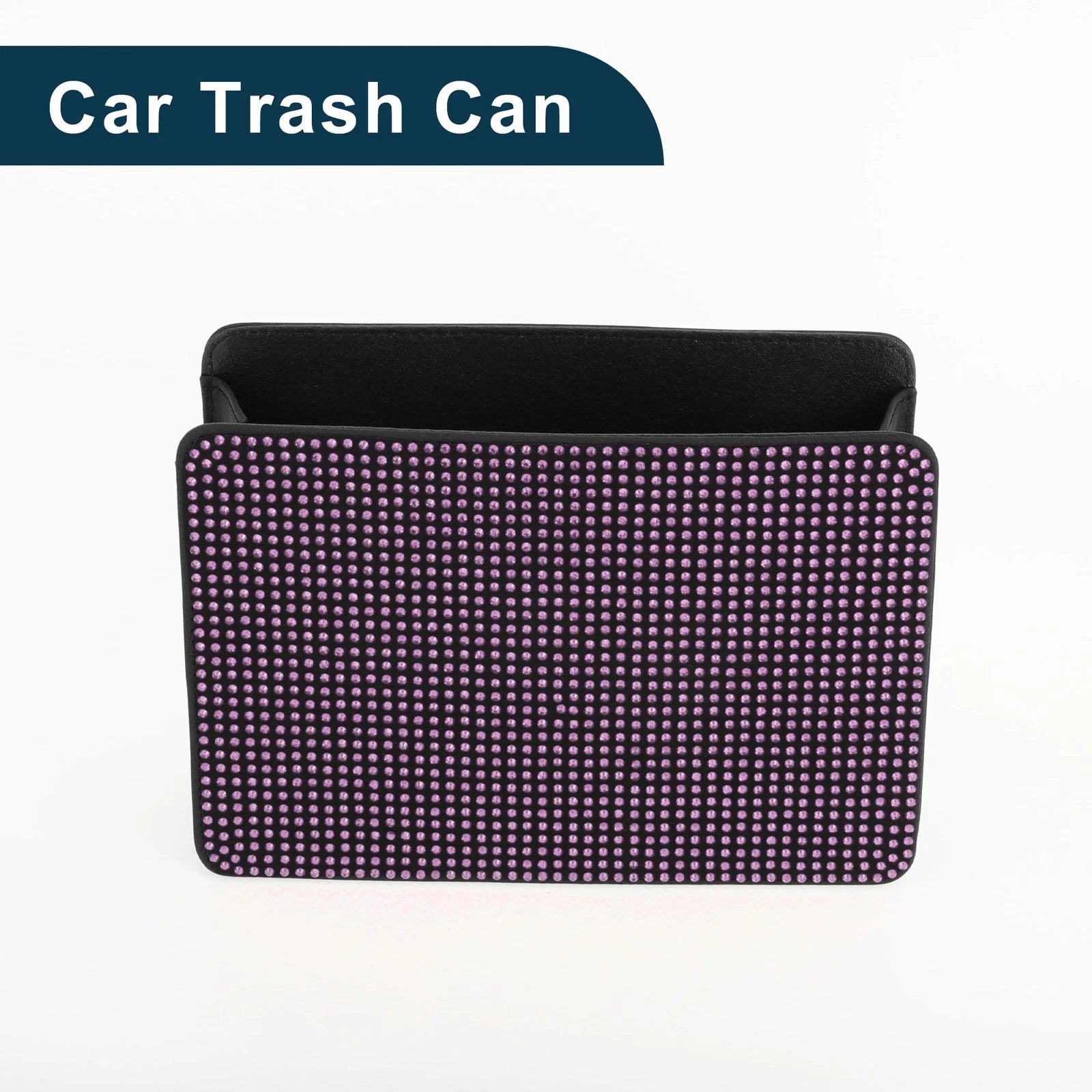 Portable Faux Leather Trash Can for Car (1 Pc)