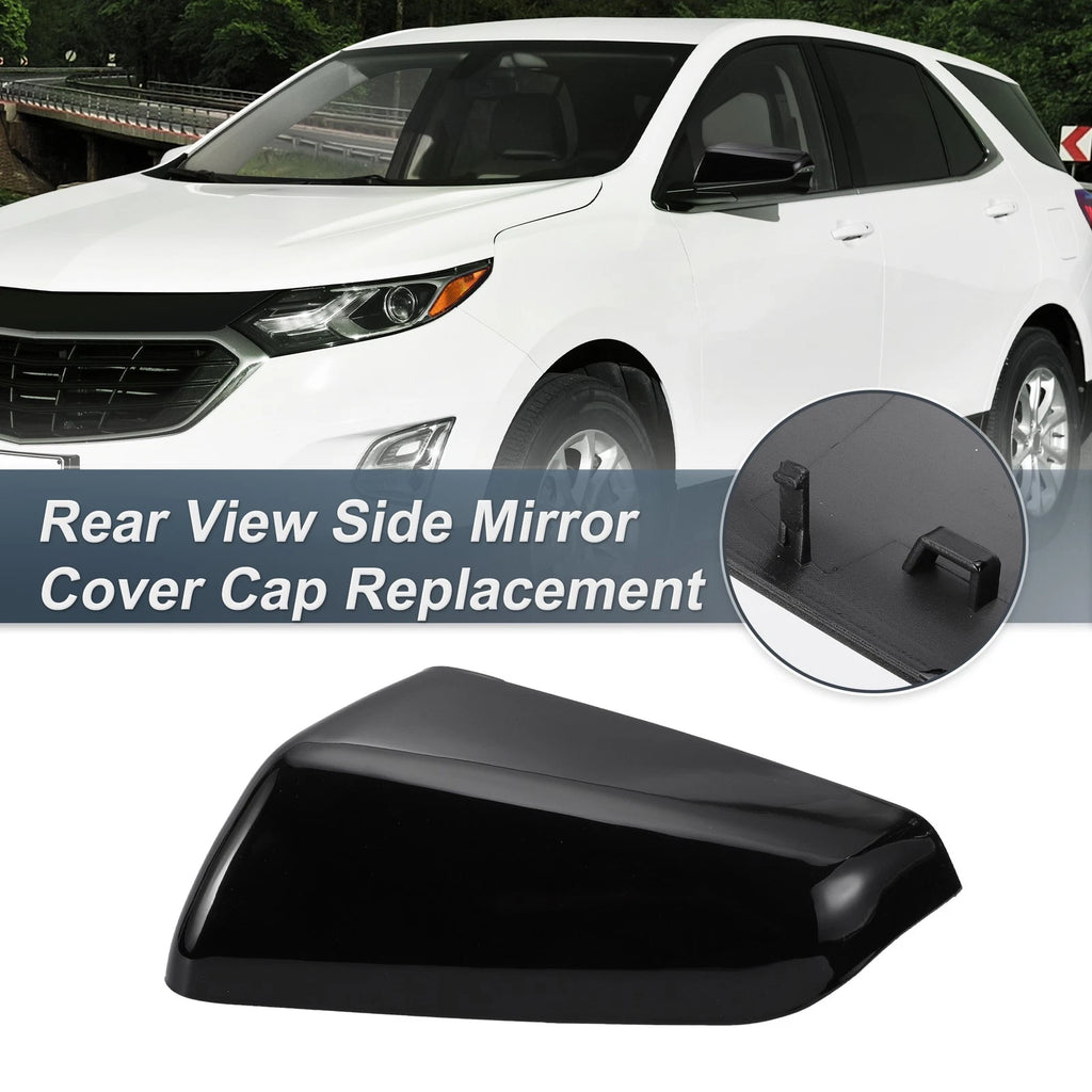 Left Side Rearview Mirror Cover Cap Gloss Black for Chevy Equinox (2018–2022)