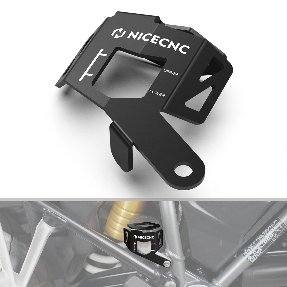 Anodized Rear Brake Fluid Reservoir Protector for BMW R1250GS (2019–2023)