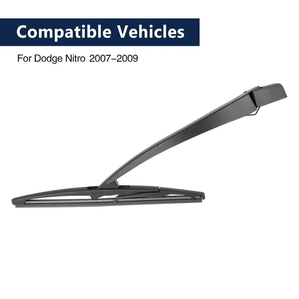 Rear Windshield Wiper Blade Arm Set 10 Inch for Dodge Nitro (2007–2009)