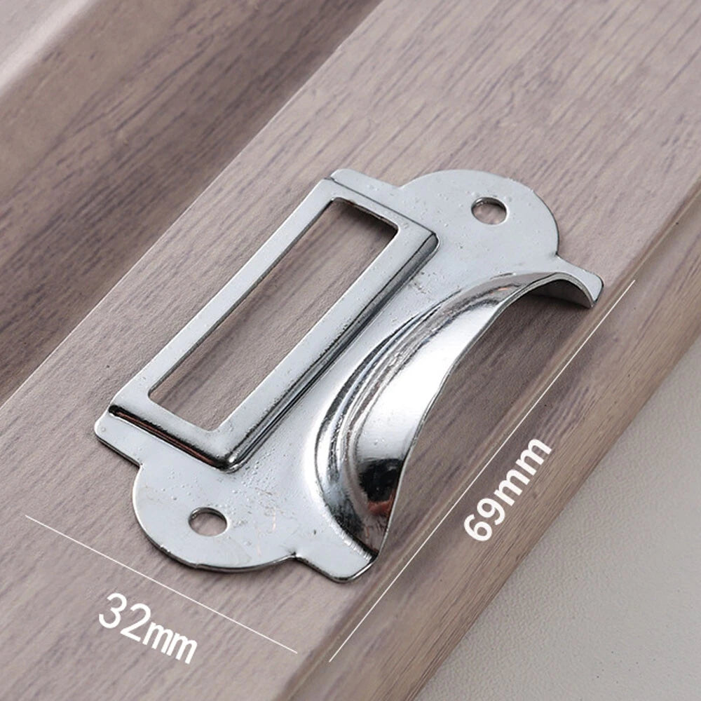 Set of 6 Drawer Cabinet Frame Label Tag Pull Handles