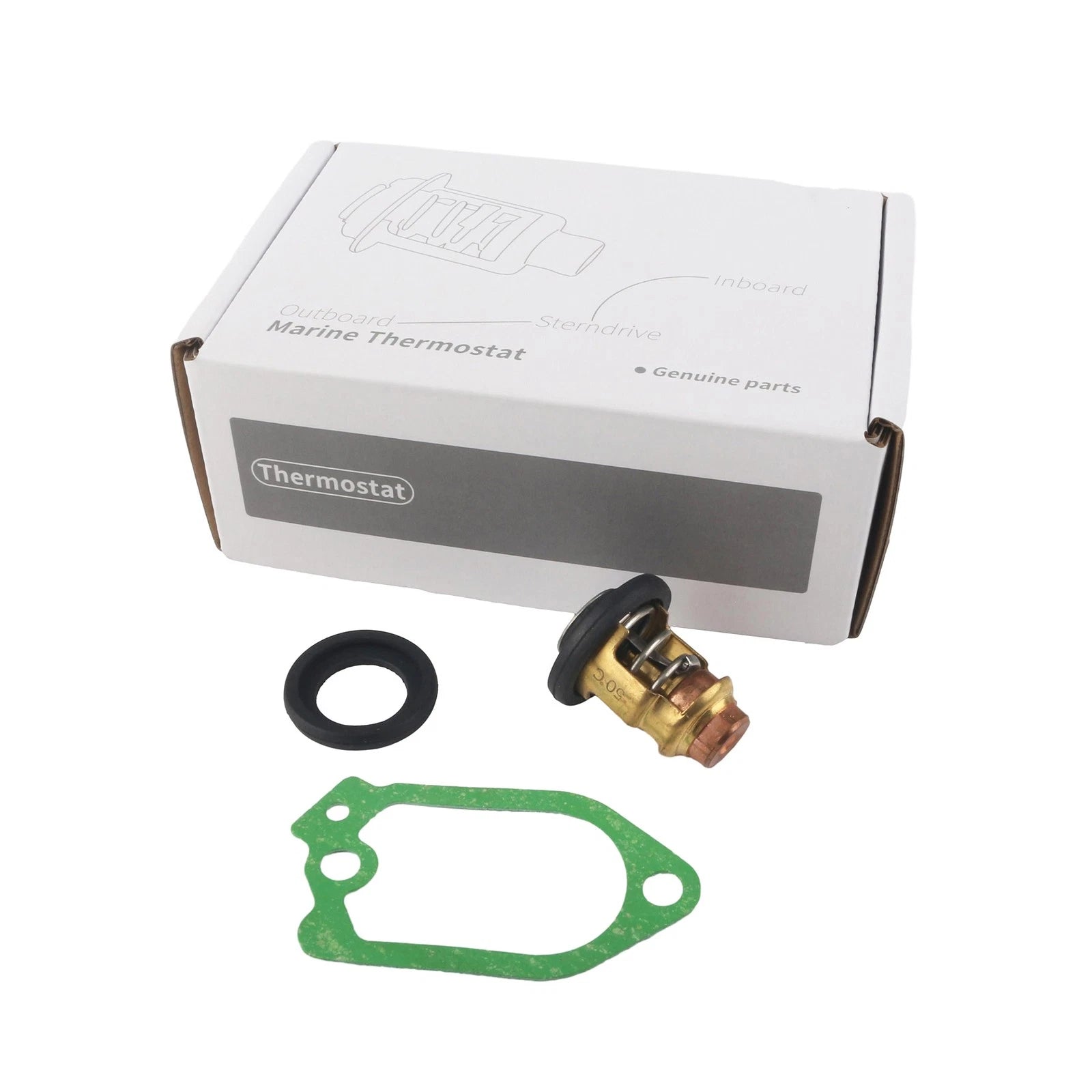Thermostat with Gasket Kit for Yamaha Outboard 20HP-250HP (2-Stroke) 6E5-12411-30