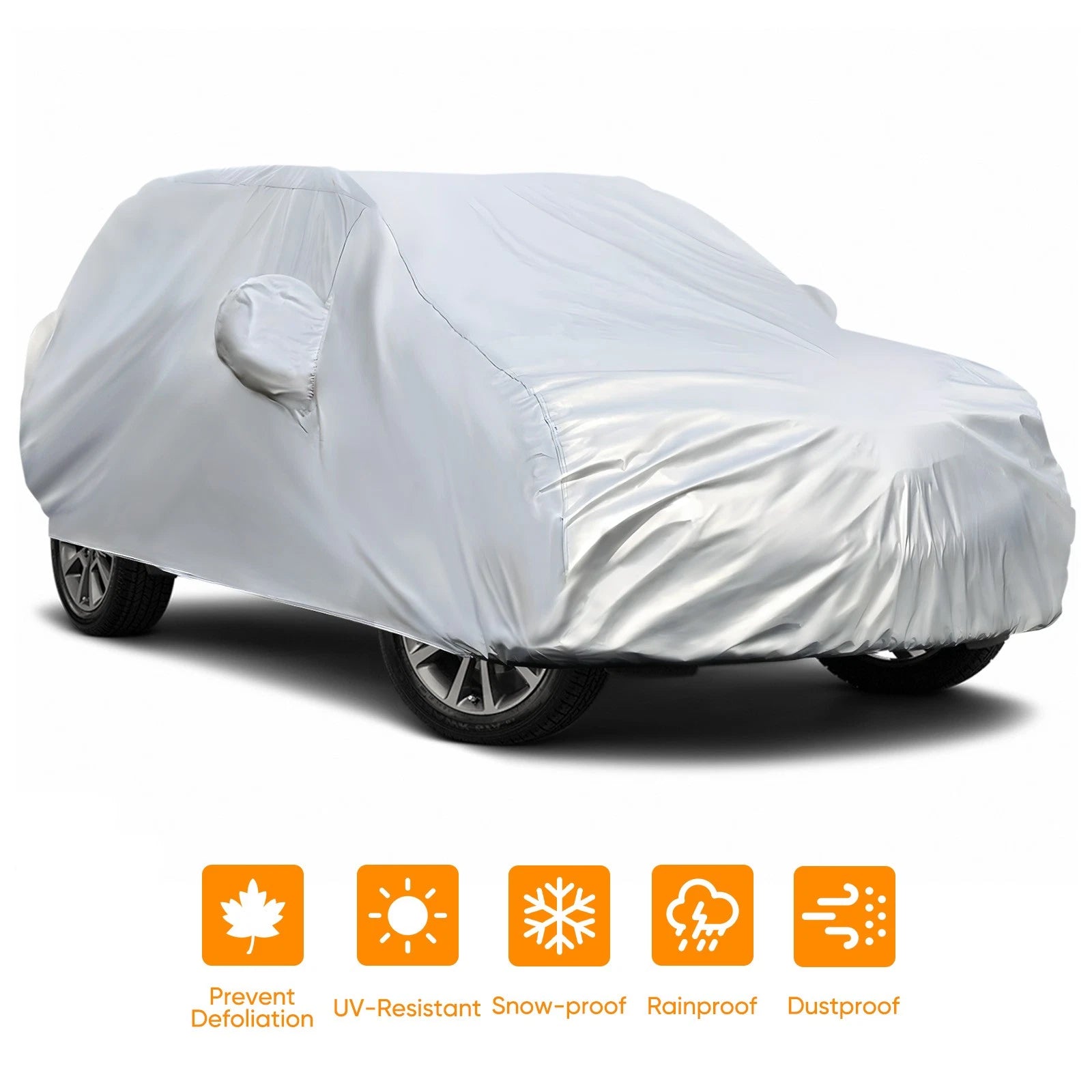 Car Cover for Medium SUV (Outdoor Waterproof Windproof UV Protector)