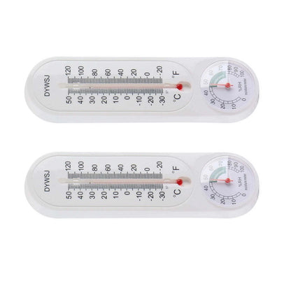 2X Wall Mount Thermometer Hygrometer Mechanical Indoor Outdoor Gauge