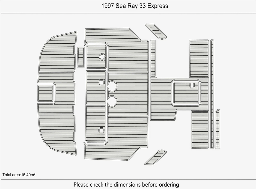 EVA Pads Flooring Mat for Sea Ray 33 Express (1997)