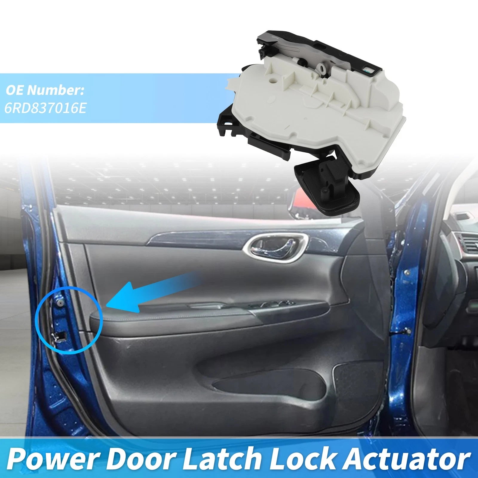 6RD837016E Front Right Power Door Lock Actuator for Seat Leon (2012–2020)