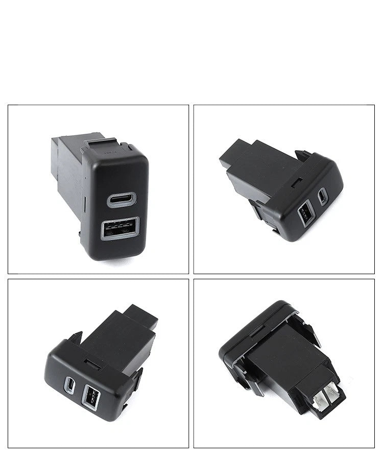 USB-C/A PD QC3.0 Charger Upgrade Kit for Toyota Land Cruiser 100 (1998–2007)
