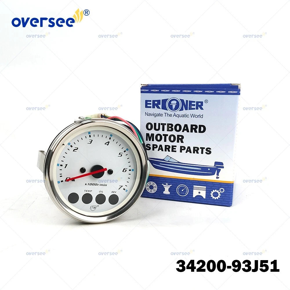 White Multifunction Tachometer for Suzuki DF40 DF140 (2000–2023)