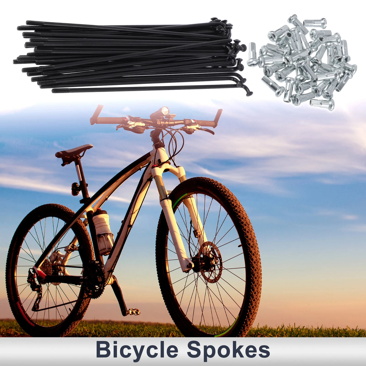 Bicycle Spoke Nipples Universal Replacement 13G 114mm Length Steel (45)