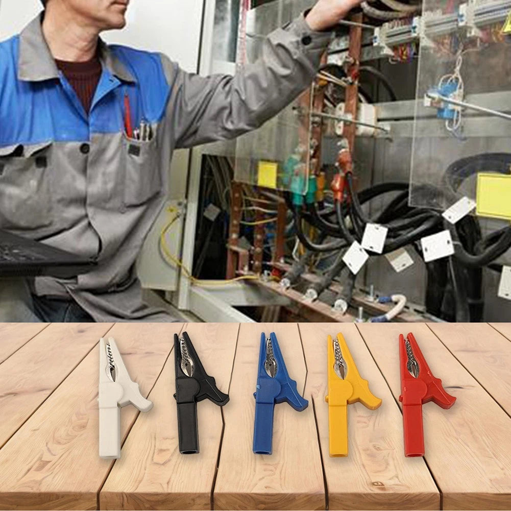 5X Alligator Clips Battery Test Connector for Multimeter (55mm)
