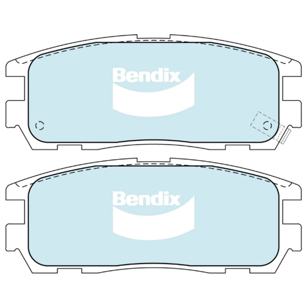 Set of 4 Bendix Rear Disc Brake Pads for Holden Frontera MX (1999–2003)