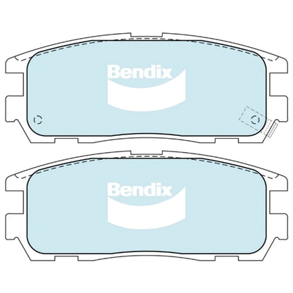 Set of 4 Bendix Rear Disc Brake Pads for Holden Frontera MX (1999–2003)