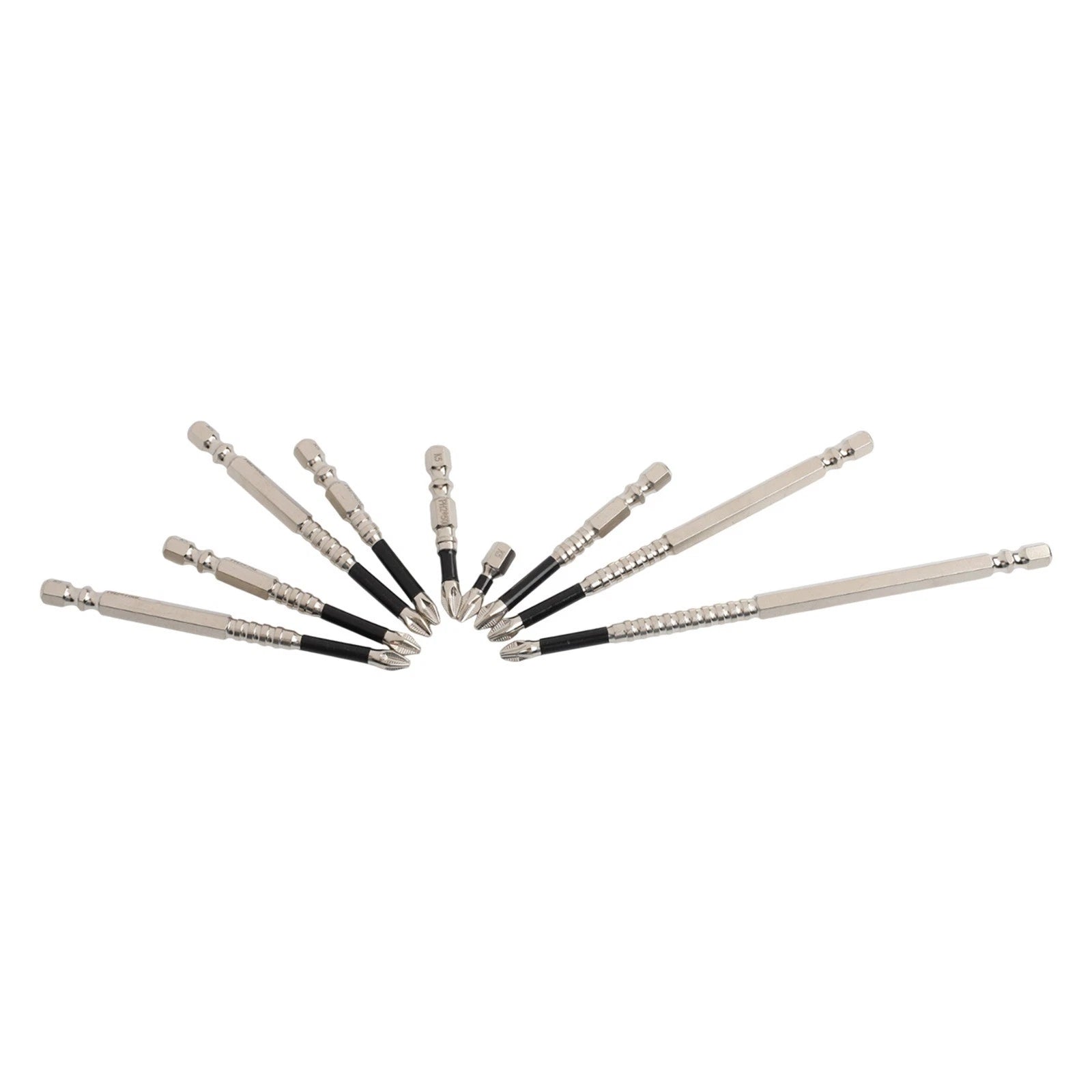 9pc Magnetic Screwdriver Bits PH2 for Precision Tasks (Alloy Steel)