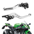 Aluminum Brake Clutch Levers for Kawasaki Ninja 250 300 (2013–2018) Silver T9