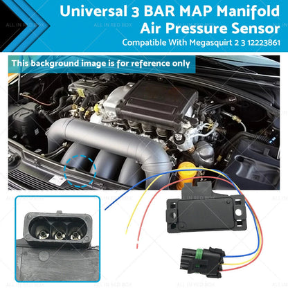 3BAR MAP Sensor for BMW X3 X5 Z4, Holden Rodeo, Isuzu D-Max (Universal)
