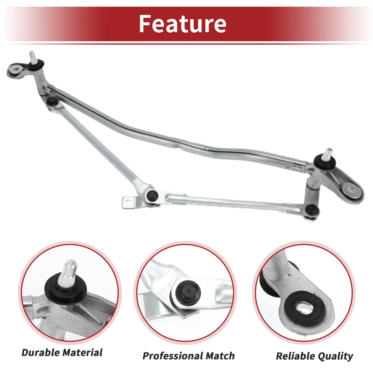 Front Transmission Wiper Linkage Lever for Audi A4 (2001–2008) No.8E1955023E