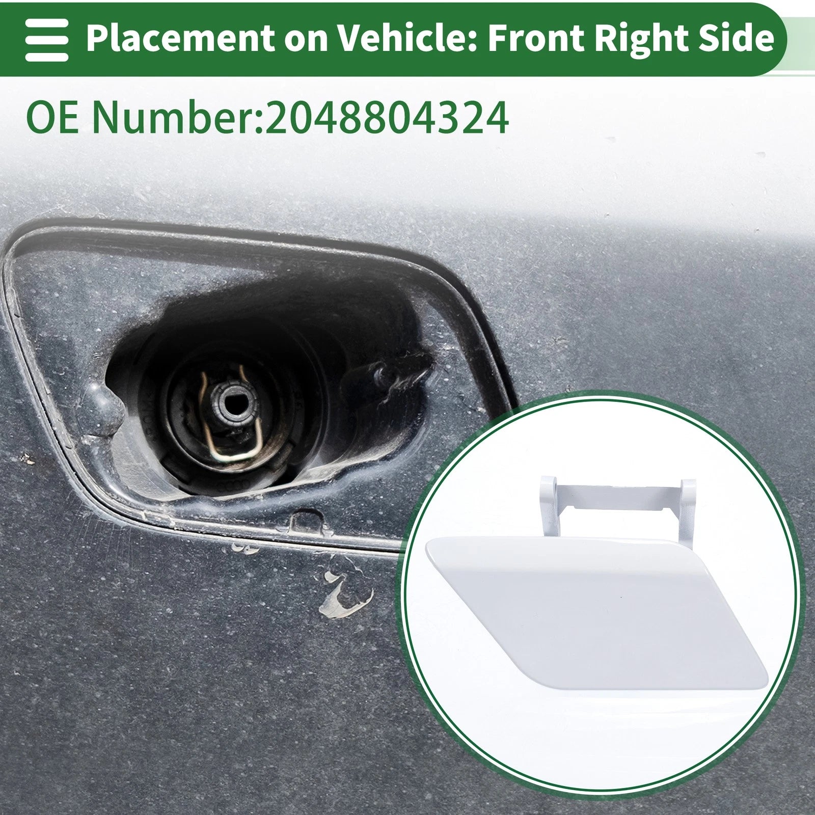 Headlight Washer Nozzle Cover Cap Front Right for Mercedes-Benz (2008–2009)