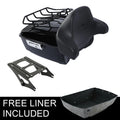 Black King Trunk Backrest Mount Rack for Harley Electra Glide (2014–2026)