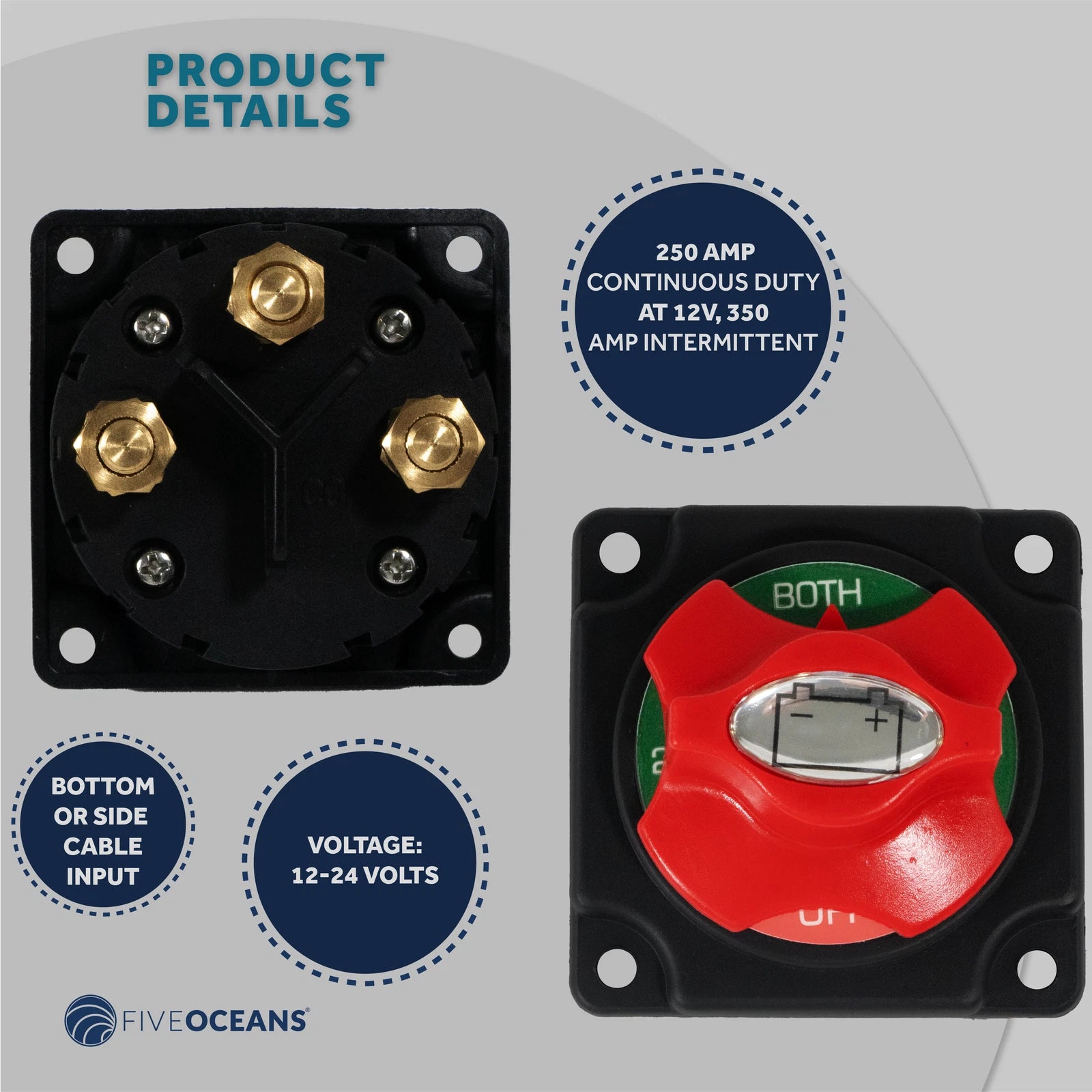 Dual Battery Disconnect Switch for Marine (FO3511)